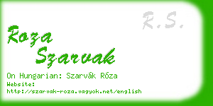 roza szarvak business card
